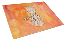 Load image into Gallery viewer, Leopard Watercolor Glass Cutting Boards – Durable, Decorative Kitchen Art Large BB7396LCB