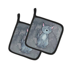 Load image into Gallery viewer, Wolf Watercolor Pot Holders - Set of 2 - Heat-Resistant Kitchen Essentials BB7398PTHD