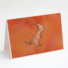 Load image into Gallery viewer, Parasaurolophus Watercolor Greeting Cards -  Blank Note Cards – 8-Pack of Artist-Designed Cards with Envelopes