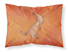 Load image into Gallery viewer, Parasaurolophus Watercolor Fabric Standard Pillowcase – Artistic Decorative Front, White Back BB7400PILLOWCASE