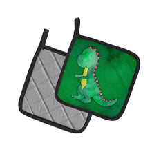 Load image into Gallery viewer, Tyrannosaurus Rex Watercolor Pot Holders - Set of 2 - Heat-Resistant Kitchen Essentials BB7401PTHD
