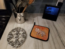 Load image into Gallery viewer, Triceratops Watercolor Pot Holders - Set of 2 - Heat-Resistant Kitchen Essentials BB7403PTHD