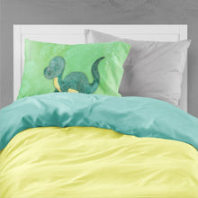 Load image into Gallery viewer, Brontosaurus Watercolor Fabric Standard Pillowcase – Artistic Decorative Front, White Back BB7404PILLOWCASE