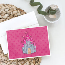 Load image into Gallery viewer, Princess Castle Watercolor Greeting Cards -  Blank Note Cards – 8-Pack of Artist-Designed Cards with Envelopes
