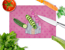 Load image into Gallery viewer, Princess Castle Watercolor Glass Cutting Boards – Durable, Decorative Kitchen Art Large BB7405LCB