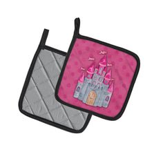 Load image into Gallery viewer, Princess Castle Watercolor Pot Holders - Set of 2 - Heat-Resistant Kitchen Essentials BB7405PTHD
