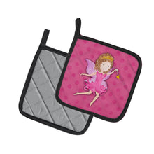 Load image into Gallery viewer, Fairy Princess Watercolor Pot Holders - Set of 2 - Heat-Resistant Kitchen Essentials BB7406PTHD