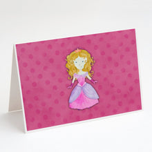 Load image into Gallery viewer, Princess Watercolor Greeting Cards -  Blank Note Cards – 8-Pack of Artist-Designed Cards with Envelopes