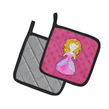 Load image into Gallery viewer, Princess Watercolor Pot Holders - Set of 2 - Heat-Resistant Kitchen Essentials BB7407PTHD