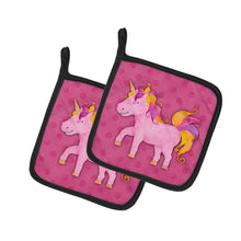 Load image into Gallery viewer, Unicorn Watercolor Pot Holders - Set of 2 - Heat-Resistant Kitchen Essentials BB7408PTHD