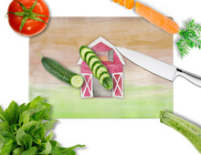 Load image into Gallery viewer, Barn Watercolor Glass Cutting Boards – Durable, Decorative Kitchen Art Large BB7409LCB