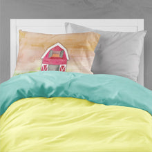 Load image into Gallery viewer, Barn Watercolor Fabric Standard Pillowcase – Artistic Decorative Front, White Back BB7409PILLOWCASE