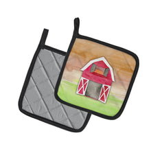 Load image into Gallery viewer, Barn Watercolor Pot Holders - Set of 2 - Heat-Resistant Kitchen Essentials BB7409PTHD