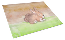 Load image into Gallery viewer, Rabbit Watercolor Glass Cutting Boards – Durable, Decorative Kitchen Art Large BB7410LCB