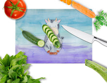 Load image into Gallery viewer, Cow Watercolor Glass Cutting Boards – Durable, Decorative Kitchen Art Large BB7412LCB