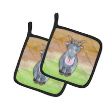 Load image into Gallery viewer, Goat Watercolor Pot Holders - Set of 2 - Heat-Resistant Kitchen Essentials BB7413PTHD