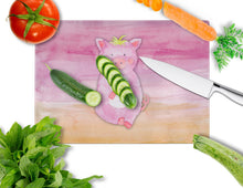 Load image into Gallery viewer, Pig Watercolor Glass Cutting Boards – Durable, Decorative Kitchen Art Large BB7416LCB