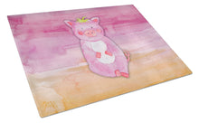 Load image into Gallery viewer, Pig Watercolor Glass Cutting Boards – Durable, Decorative Kitchen Art Large BB7416LCB