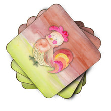 Load image into Gallery viewer, Rooster Watercolor Foam Coaster  BB7417FC