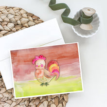 Load image into Gallery viewer, Rooster Watercolor Greeting Cards -  Blank Note Cards – 8-Pack of Artist-Designed Cards with Envelopes