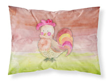 Load image into Gallery viewer, Rooster Watercolor Fabric Standard Pillowcase – Artistic Decorative Front, White Back BB7417PILLOWCASE