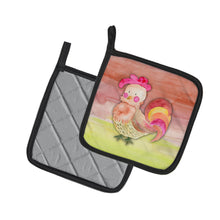 Load image into Gallery viewer, Rooster Watercolor Pot Holders - Set of 2 - Heat-Resistant Kitchen Essentials BB7417PTHD