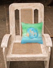 Load image into Gallery viewer, Blue Fish Watercolor Fabric Decorative Pillow BB7419PW1818