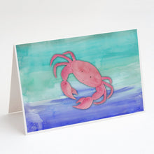 Load image into Gallery viewer, Crab Watercolor Greeting Cards -  Blank Note Cards – 8-Pack of Artist-Designed Cards with Envelopes