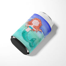 Load image into Gallery viewer, Ginger Mermaid Watercolor Can or Bottle Hugger BB7421CC