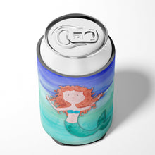 Load image into Gallery viewer, Ginger Mermaid Watercolor Can or Bottle Hugger BB7421CC