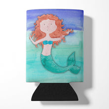 Load image into Gallery viewer, Ginger Mermaid Watercolor Can or Bottle Hugger BB7421CC