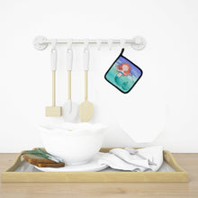 Load image into Gallery viewer, Ginger Mermaid Watercolor Pot Holders - Set of 2 - Heat-Resistant Kitchen Essentials BB7421PTHD