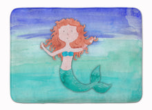 Load image into Gallery viewer, Ginger Mermaid Watercolor Machine Washable Memory Foam Mat BB7421RUG