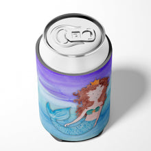Load image into Gallery viewer, Brunette Mermaid Watercolor Can or Bottle Hugger BB7422CC