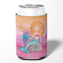 Load image into Gallery viewer, Blonde Mermaid Watercolor Can or Bottle Hugger BB7423CC