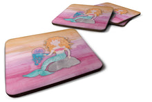 Load image into Gallery viewer, Blonde Mermaid Watercolor Foam Coaster  BB7423FC