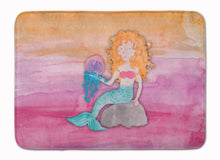 Load image into Gallery viewer, Blonde Mermaid Watercolor Machine Washable Memory Foam Mat BB7423RUG