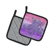 Load image into Gallery viewer, Octopus Watercolor Pot Holders - Set of 2 - Heat-Resistant Kitchen Essentials BB7424PTHD