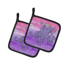 Load image into Gallery viewer, Octopus Watercolor Pot Holders - Set of 2 - Heat-Resistant Kitchen Essentials BB7424PTHD