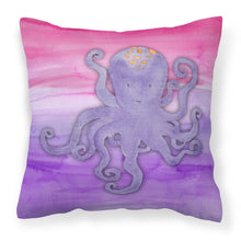 Load image into Gallery viewer, Octopus Watercolor Fabric Decorative Pillow BB7424PW1818
