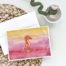 Load image into Gallery viewer, Seahorse Watercolor Greeting Cards -  Blank Note Cards – 8-Pack of Artist-Designed Cards with Envelopes