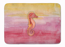 Load image into Gallery viewer, Seahorse Watercolor Machine Washable Memory Foam Mat BB7425RUG