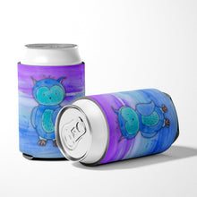 Load image into Gallery viewer, Blue Owl Watercolor Can or Bottle Hugger BB7426CC