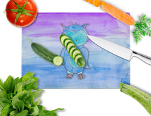 Load image into Gallery viewer, Blue Owl Watercolor Glass Cutting Boards – Durable, Decorative Kitchen Art Large BB7426LCB