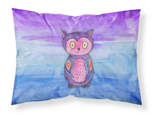 Load image into Gallery viewer, Pink and Purple Owl Watercolor Fabric Standard Pillowcase – Artistic Decorative Front, White Back BB7427PILLOWCASE