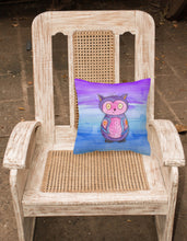 Load image into Gallery viewer, Pink and Purple Owl Watercolor Fabric Decorative Pillow BB7427PW1818