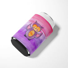 Load image into Gallery viewer, Pink and Purple Owl Watercolor Can or Bottle Hugger BB7428CC