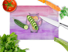 Load image into Gallery viewer, Pink and Purple Owl Watercolor Glass Cutting Boards – Durable, Decorative Kitchen Art Large BB7428LCB