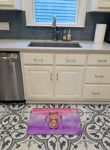 Load image into Gallery viewer, Pink and Purple Owl Watercolor Machine Washable Memory Foam Mat BB7428RUG