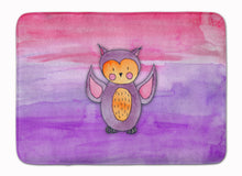 Load image into Gallery viewer, Pink and Purple Owl Watercolor Machine Washable Memory Foam Mat BB7428RUG